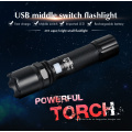 Linterna táctica SupFire, linterna LED recargable por USB, antorcha de autodefensa, potente antorcha led para caza, senderismo